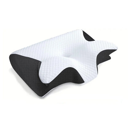 Transform Your Sleep with the 1Pc Memory Foam Cervical Pillow - 2 in 1 Ergonomic Contour Orthopedic Support for Neck Pain Relief