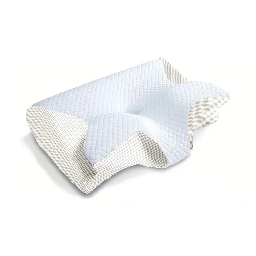 Transform Your Sleep with the 1Pc Memory Foam Cervical Pillow - 2 in 1 Ergonomic Contour Orthopedic Support for Neck Pain Relief